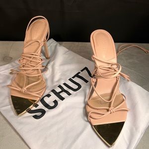 Schutz Hana sweet rose lace up sandals